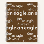 一度はワシ、常にワシ。やる気を起こさせる引用文 ノートブック (正面)