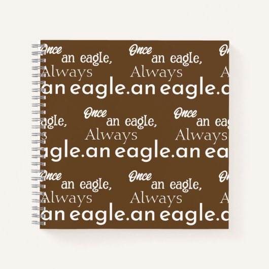 一度はワシ、常にワシ。アー感動的ト ノートブック (正面)