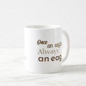 一度はワシ、常にワシ。ブラウンやる気を起こさせる コーヒーマグカップ (正面右)