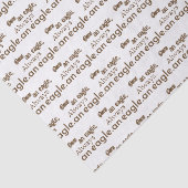 一度はワシ、常にワシ。ブラウンタイポグラフィ 薄葉紙 (詳細)