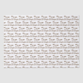 一度はワシ、常にワシ。ブラウンタイポグラフィ 薄葉紙