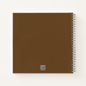 一度はワシ、常にワシ。ホワイトタイポグラフィ ノートブック (裏面)