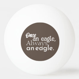 一度はワシ、常にワシ。ホワイトダークブラウン 卓球ボール