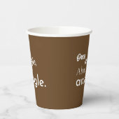 一度はワシ、常にワシ。茶色に白 紙コップ (左)