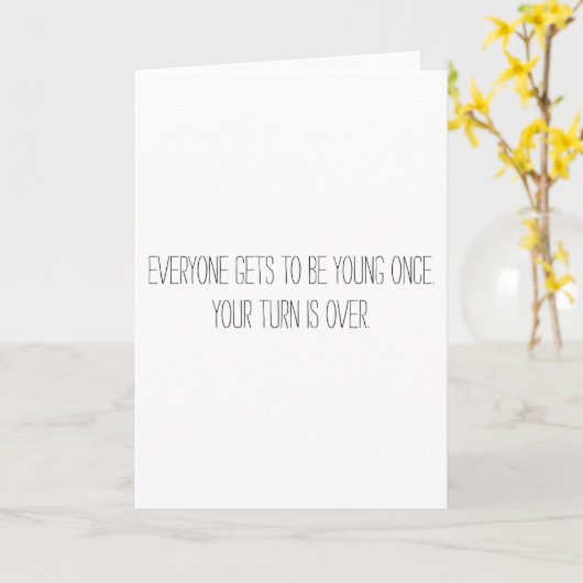 一度は誰もが若くなる カード (黄色い花)