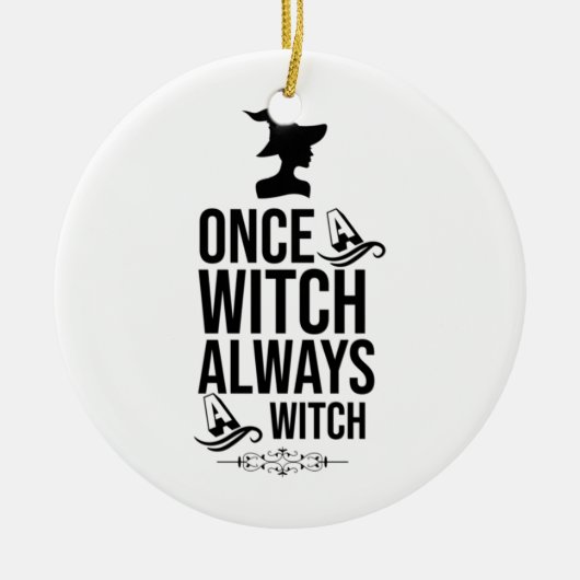 一度は魔女 セラミックオーナメント (正面)