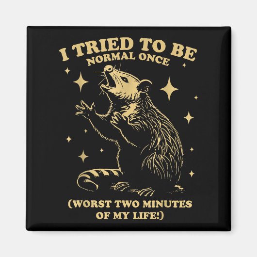 一度サングラスの引用文を正常おもしろいに試みた マグネット (正面)