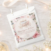 一度ピンクのプリンセス赤ちゃんシャワー フェイバーバッグ (クリップ留めされた状態)