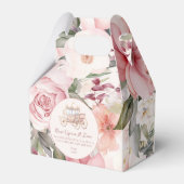 一度ピンクのプリンセス赤ちゃんシャワー フェイバーボックス (裏面サイド)