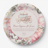 一度ピンクのプリンセス赤ちゃんシャワー ペーパープレート (正面)