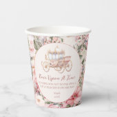 一度ピンクのプリンセス赤ちゃんシャワー 紙コップ (正面)