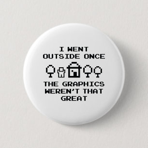 一度外へ出た 缶バッジ