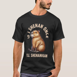 一度悪戯したら悪戯しまくるカピバラのミーム Tシャツ