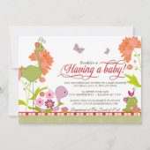 一度池のベビーシャワーの招待状に 招待状 (正面)