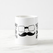 一度生き延びに1本のビールを飲む父親 コーヒーマグカップ (中央)