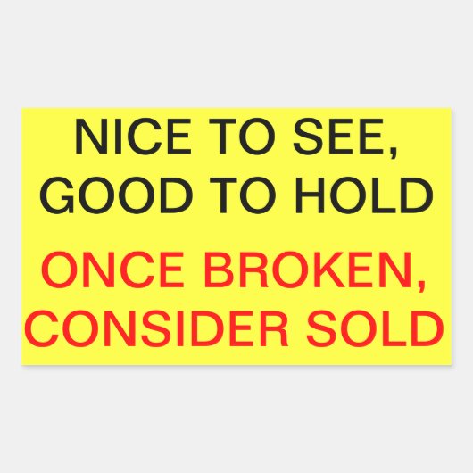 一度破損した場合は販売を検討 長方形シール (正面)