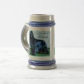 一度青いNewfビールジョッキで ビールジョッキ (正面左)