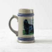 一度青いNewfビールジョッキで ビールジョッキ (左)