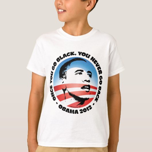 一度黒くなったら二度と戻らない Tシャツ (正面)