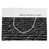 一度、タイムストーリー白黒手書き ラージペーパーバッグ (正面)