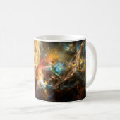 一度、宇宙。抽象デザイン コーヒーマグカップ (正面右)