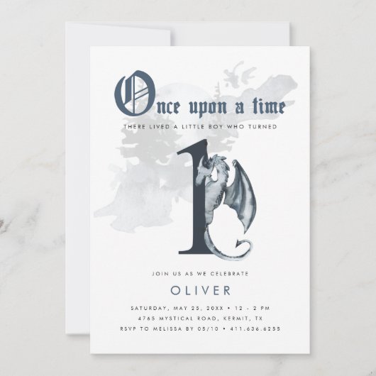 一度 | Dragon 1st Birthday招待状 招待状 (正面)