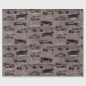 一座れんがと新聞プリント ラッピングペーパー (フラット)