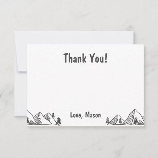 一心のワイルドアドベンチャーサンキューカード少年 サンキューカード (正面)