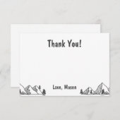 一心のワイルドアドベンチャーサンキューカード少年 サンキューカード (正面/裏面)