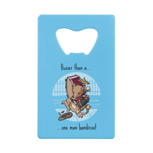 一忙し人のバンドバンドの漫画おもしろいよりも クレジットカード栓抜き (正面)