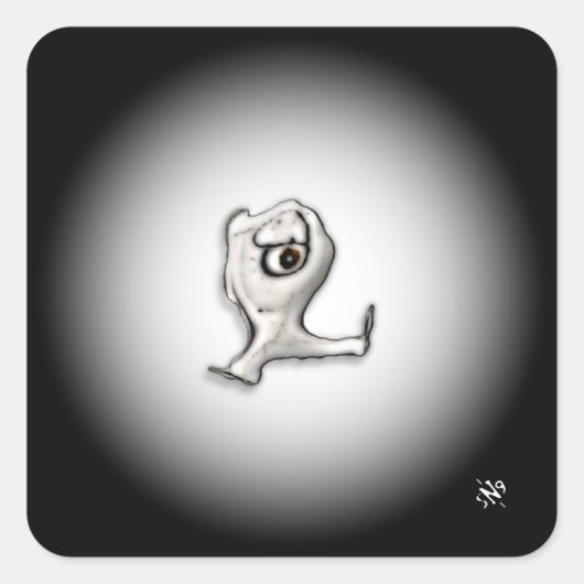 一怒眼の小さなものv2 スクエアシール (正面)