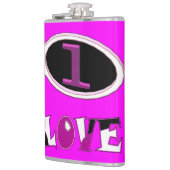 一愛の鮮やかなピンクが大声で言う フラスク (左)