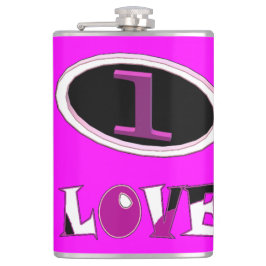 一愛の鮮やかなピンクが大声で言う フラスク