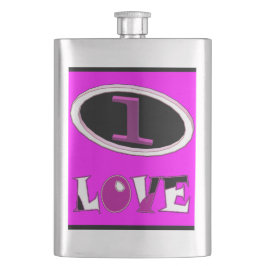 一愛の鮮やかなピンクが大声で言う フラスク