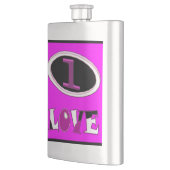 一愛の鮮やかなピンクが大声で言う フラスク (左)