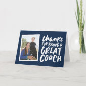 一感謝してい枚の写素晴らし真をコーチす感謝しているため カード (正面)