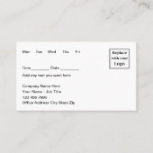 一括アポイントメント名刺の組み合わせ 予約カード (正面)