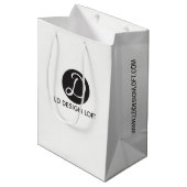 一括トレードショーカスタムのビジネスロゴプロモーション ミディアムペーパーバッグ (正面アングル)