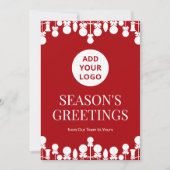 一括ビジネスホリデーカード | ロゴのアップロード シーズンカード (正面)
