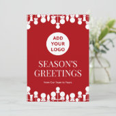 一括ビジネスホリデーカード | ロゴのアップロード シーズンカード (スタンド正面)