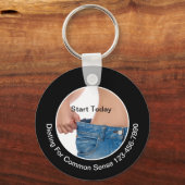 一括プロモーションダイエットの重量損失テーマ キーホルダー (正面)