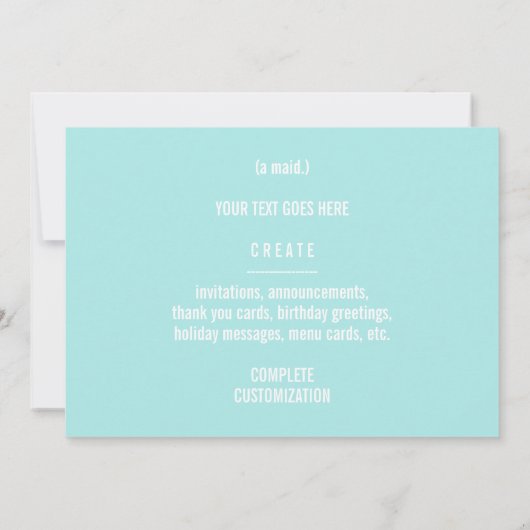 一掃の女中の冗談 招待状 (裏面)