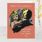 一握りおもしろい?レトログリーティング カード (黄色い花)