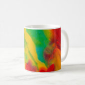 一数々の筋絵を描の細長い コーヒーマグカップ (正面右)