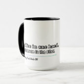 一方のコーヒーは他方の自信で マグカップ (正面左)