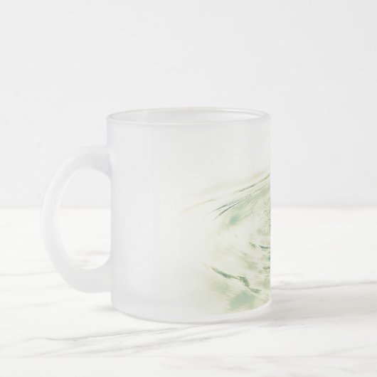 一方の端! お尻を引込めて下さい フロストグラスマグカップ (左)