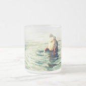 一方の端! お尻を引込めて下さい フロストグラスマグカップ (中央)