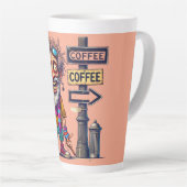 "一方向コーヒー"醜いラテマグカップ カフェラテマグ (右アングル)