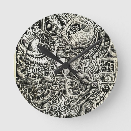 一方的な競争 ラウンド壁時計 (正面)