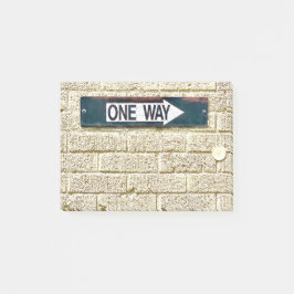 一方通行の標識レンガ工業用看板ブラックインク ポストイット